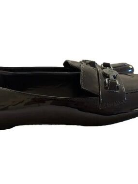Women’s Bandolino Brown Loafers Silver Buckle Shoes Size 8 1/2
